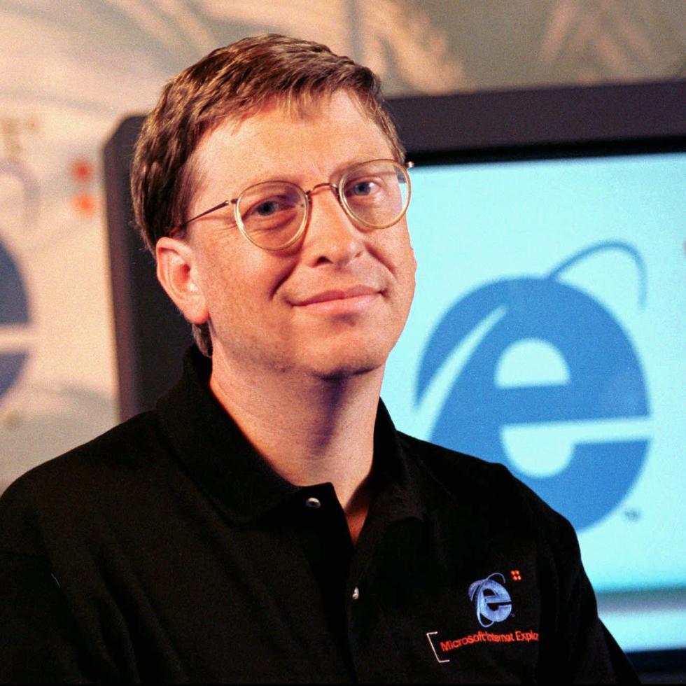 Bill Gates era el director de Microsoft durante la era en que Internet Explorer dominó el mercado de navegadores de Internet.