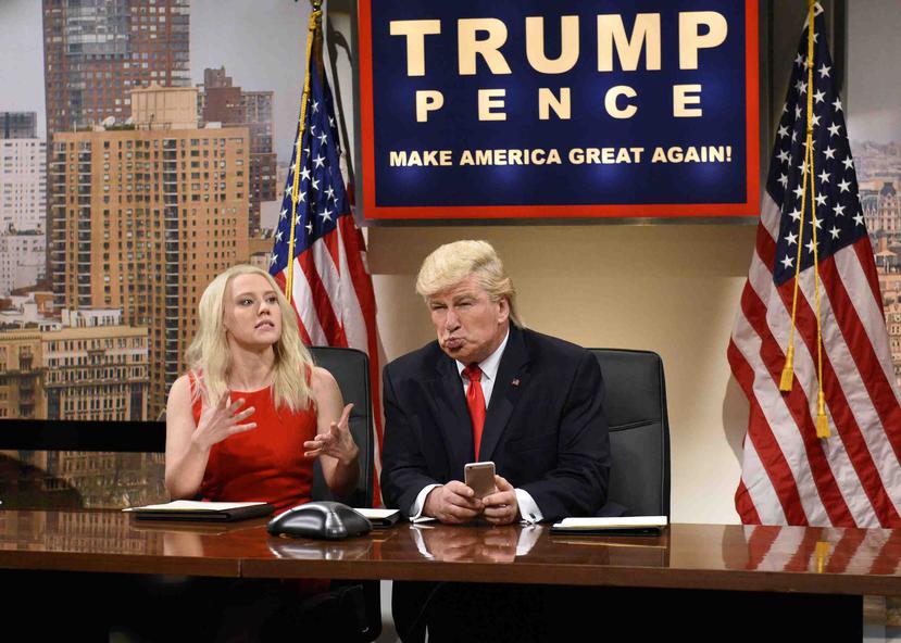 Alec Baldwin imita a Donald Trump en Saturday Night Live. (NBC)