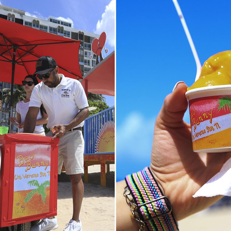 Bad Bunny sorprende a fanáticos regalando helados en una playa en Isla Verde