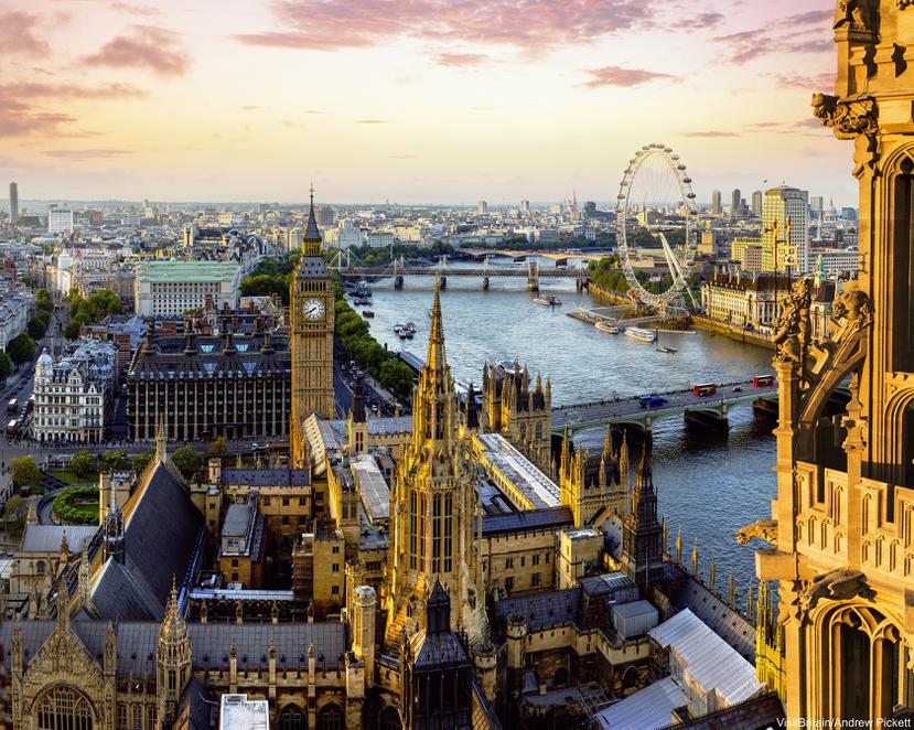 Espectacular vista de Londres desde la Torre Victoria.