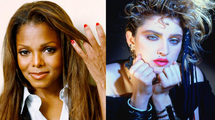 Janet Jackson, a la izquierda, y Madonna, a la derecha, fueron dos de las artistas más icónicas en la década de 1980 y 1990.