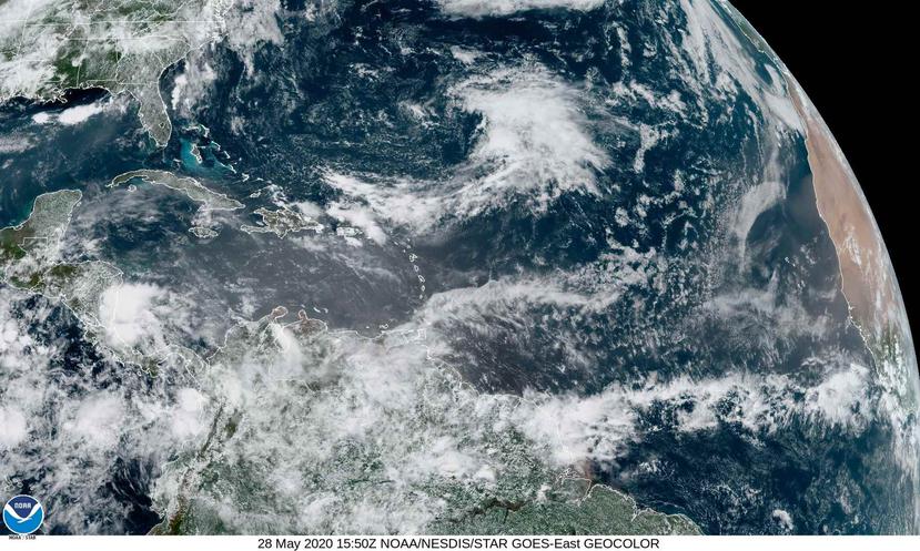 Imagen satelital del océano Atlántico. (NOAA)