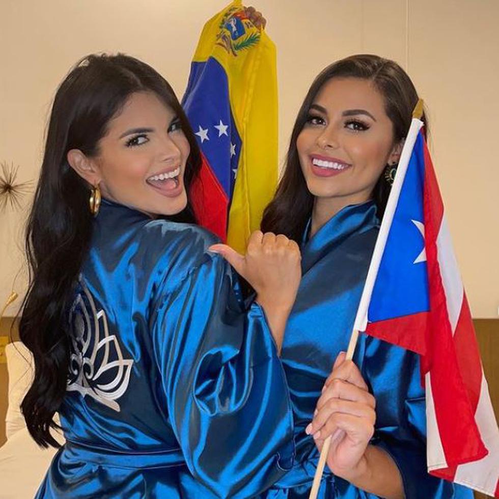 Las delegadas de Venezuela, Alejandra J. Conde Licón, y Puerto Rico, Aryam Díaz Rosado, les tocó compartir habitación, tal y como ocurrió en el 2019.