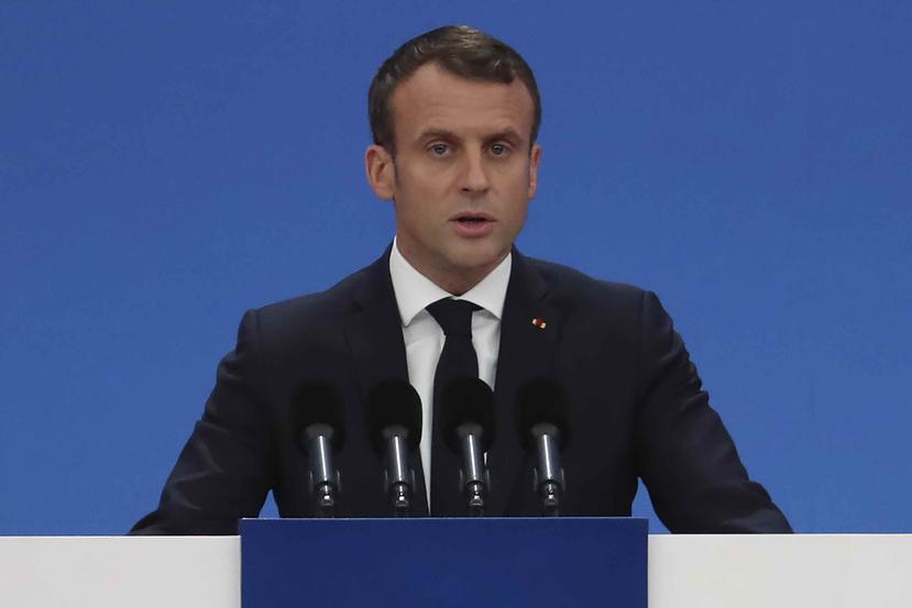 Emmanuel Macron, presidente de Francia. (AP)