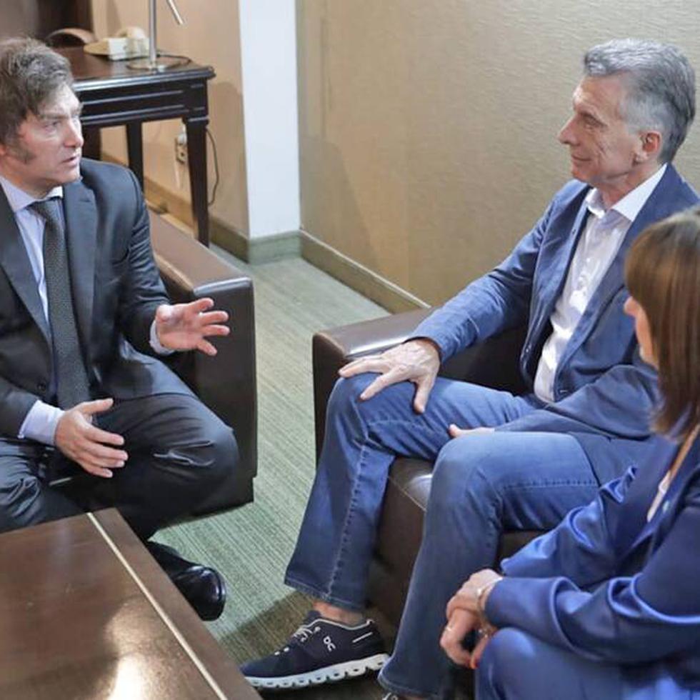 Javier Milei reunido con Mauricio Macri y Patricia Bullrich luego de ganar el balotaje