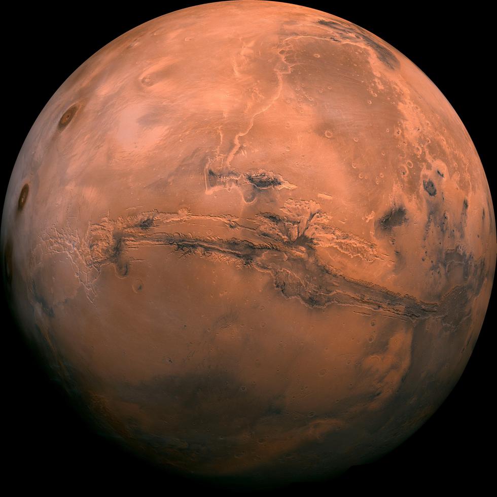 Fotografía sin fechar cedida por el Servicio Geológico de Estados Unidos, que muestra el planeta Marte.
