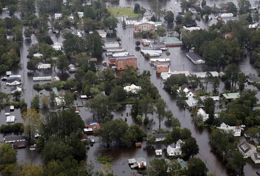 Inundaciones por el huracán Florence en Carolina del Norte. (AP)