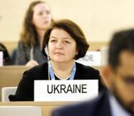 Eugenia Filipenko, embajadora ucraniana ante Naciones Unidas en Ginebra.