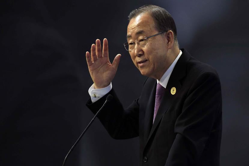 El secretario general de la ONU Ban Ki-moon dijo que "el mundo está padeciendo desastres naturales más frecuentes y más intensos".