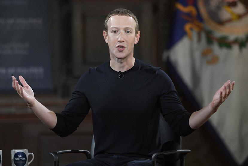 Mark Zuckerberg, director general de Facebook, habla en la Universidad Georgetown, en Washington. (AP/Nick Wass)