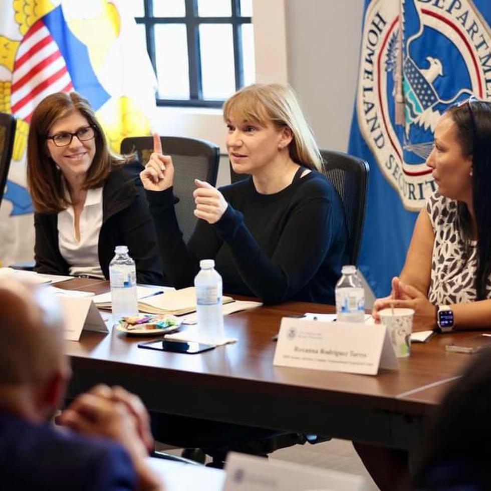Acting Undersecretary of Homeland Security, Kristie Canegallo, during the meeting in Puerto Rico with the Caribbean Border Interagency Group (CBIG).