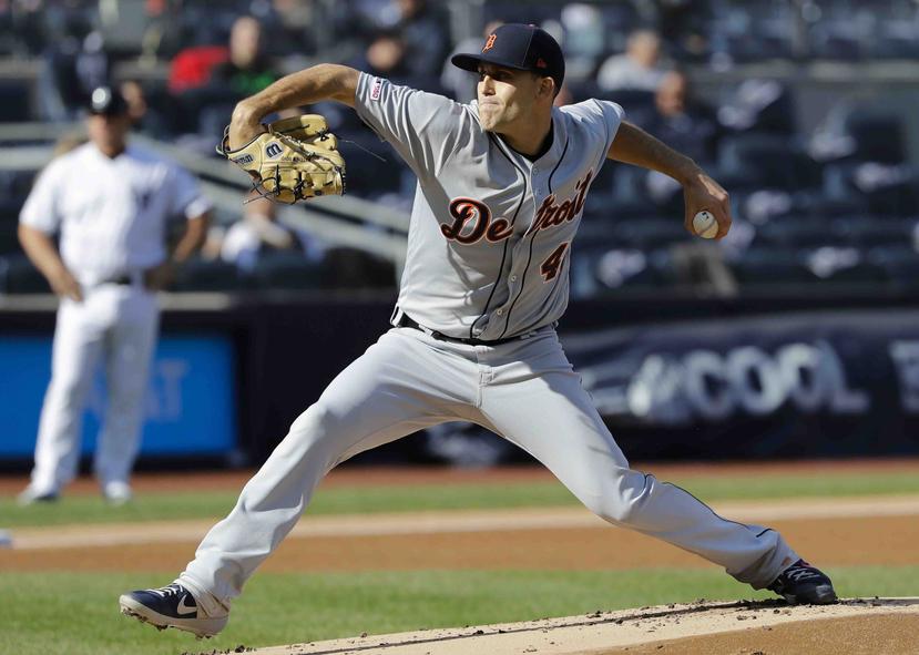 Matthew Boyd, de los Tigres, abanicó a 13 bateadores de los Yankees en 6.1 entradas. (AP)