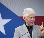 Bill Clinton durante su discurso en el National College.