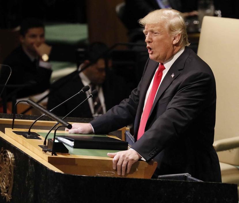 Trump se dirigió hoy en la Organización de las Naciones Unidas. (EFE / Peter Foley)