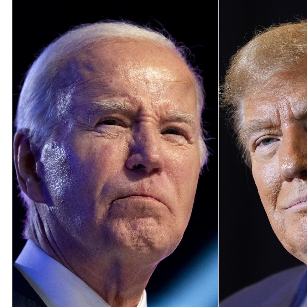 President Joe Biden (l) in a photo taken on January 5, 2024, and former President Donald Trump (r) in a photo taken on January 19, 2024.