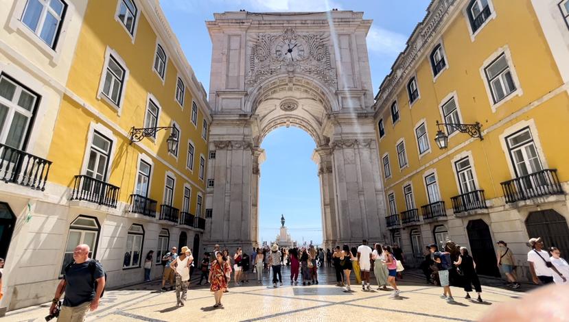 Arco Triunfal de aria Augusta, en Lisboa.