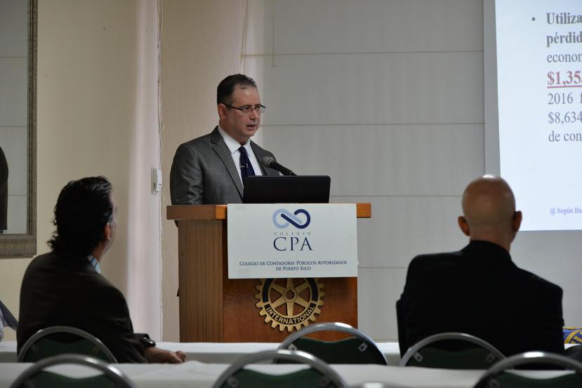 Eduardo González Green, del Colegio de CPA, durante la presentación del estudio ayer. (Suministrada)