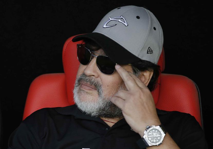 Diego Armando Maradona, de 58 años, había renunciado a mediados de junio a la dirección técnica de Dorados de Sinaloa, club de la segunda división de México. (AP / Eduardo Verdugo)