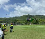 La restauración conllevó trabajo en helicóptero para acceder a áreas remotas.