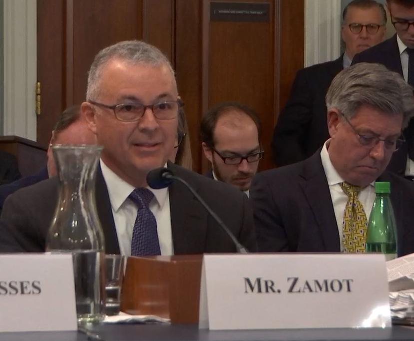 Noel Zamot ante el Comité de Recursos Naturales de la Cámara de Representantes federal. (Captura YouTube)