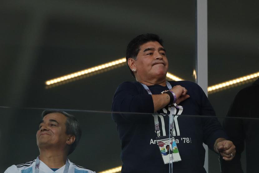 "Lo que más me gustó es que si fallaba uno, tenía el relevo constante del otro", dijo Maradona.  (EFE)