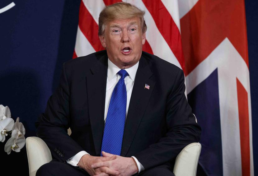 El presidente de Estados Unidos, Donald Trump, se encuentra en el Foro Económico Mundial en Davos, Suiza, en medio de la controversia sobre los migrantes jóvenes. (AP)