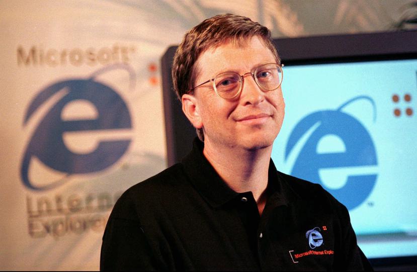 Bill Gates era el director de Microsoft durante la era en que Internet Explorer dominó el mercado de navegadores de Internet.