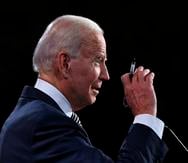 Democratic presidential candidate Joe Biden speaks as he debates US President Donald Trump in the first 2020 United States presidential debate at Case Western Reserve University and Cleveland Clinic in Cleveland, Ohio, USA, 29 September 2020. EFE/EPA/OLIVIER DOULIERY / POOL/File
