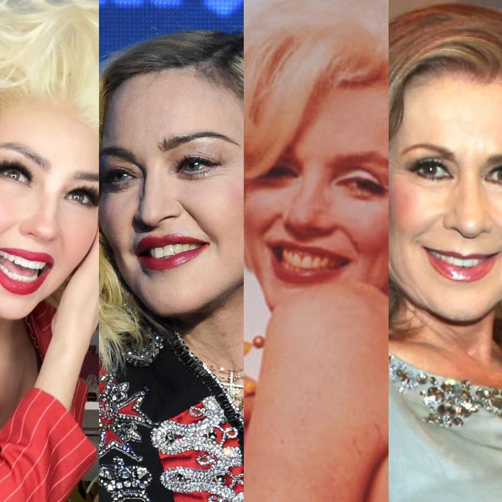 Thalía se transformó en Madonna y fue comparada con Marilyn Monroe y Laura Zapata.