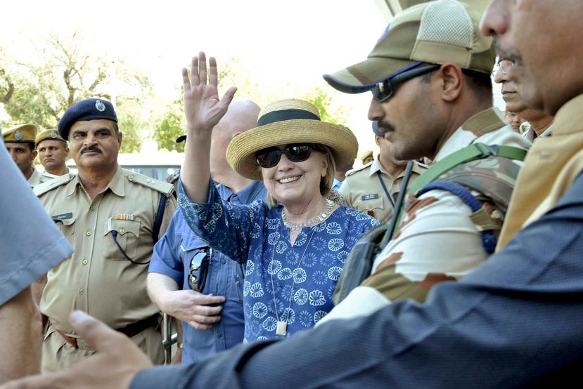 Hillary Clinton estuvo tres días en India. (AP)