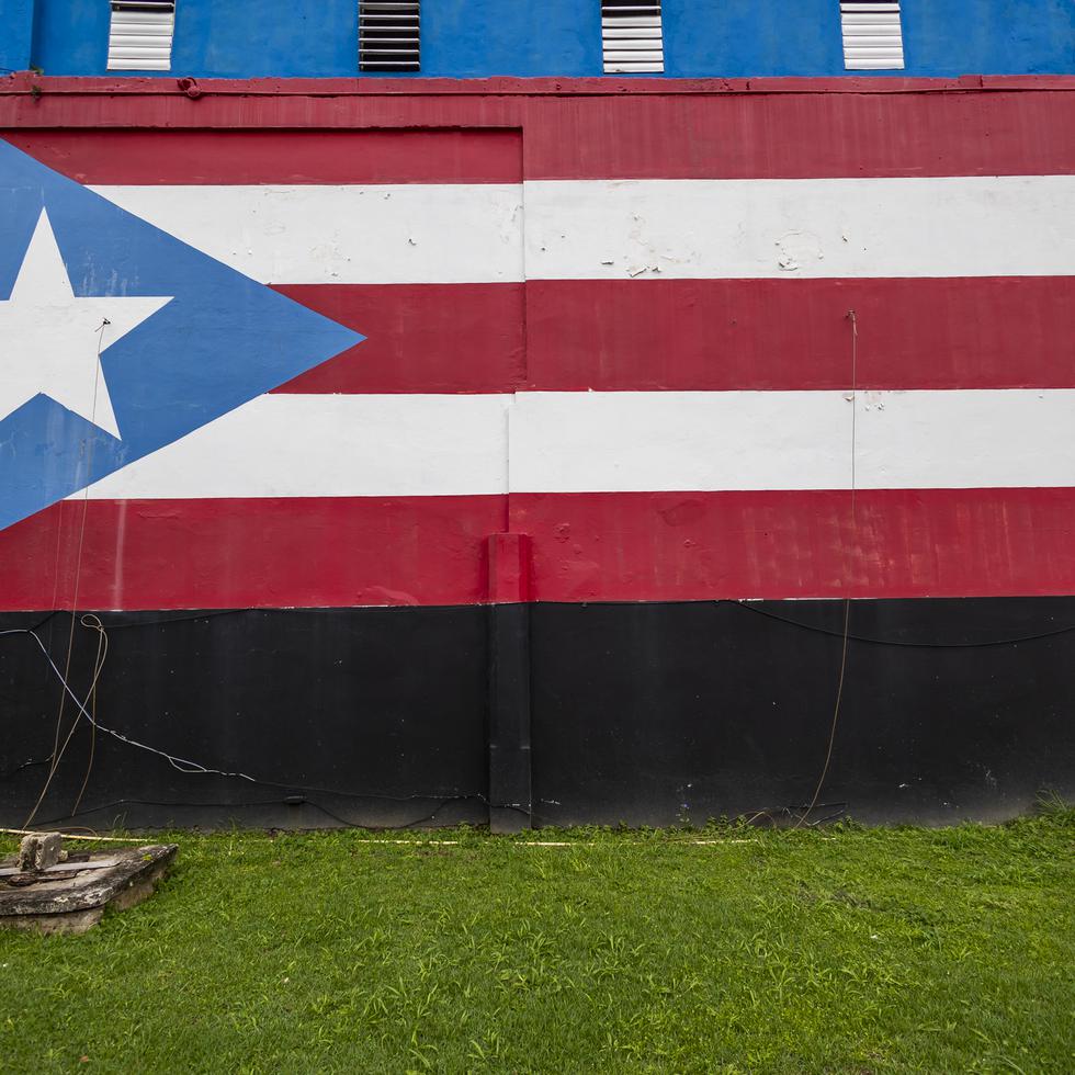 Otra bandera de Puerto Rico, ubica en el paseo peatonal Lcdo José Rosado Negrón. 