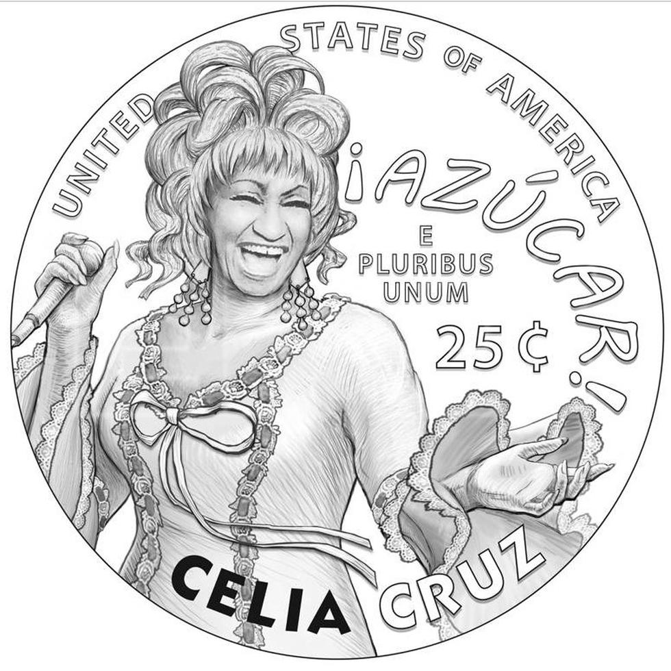 La moneda de cuarto de dólar en honor a la cantante cubana Celia Cruz entrará en circulación en el 2024.