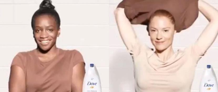 El anuncio mostraba a una mujer negra que se subía la camiseta para revelar a una mujer blanca vestida de forma similar, la que a su vez se transformaba en una mujer asiática.