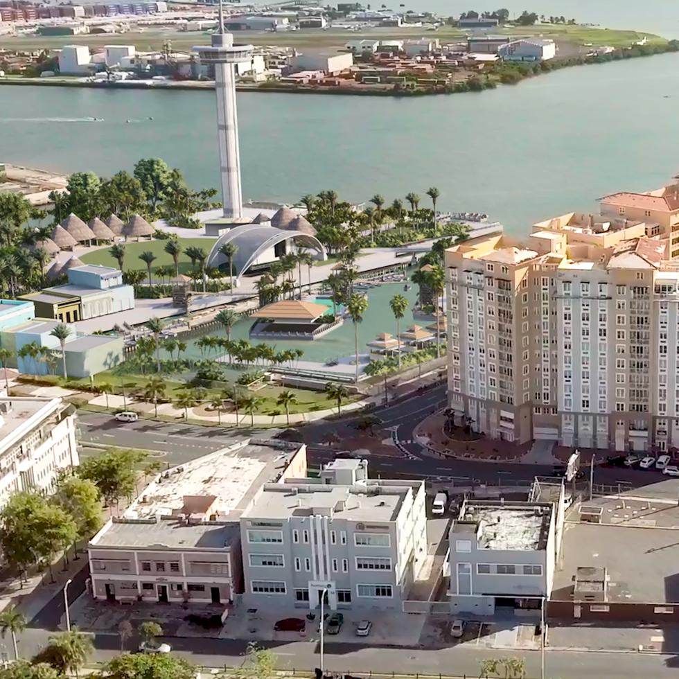 El complejo sería desarrollado entre los muelles 6, 7 y 8 del Viejo San Juan, en los predios de la Bahía Urbana.