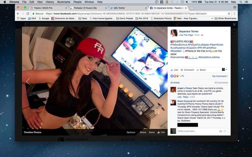 La ex Miss Universe Dayanara Torres fue una de muchas personalidades puertorriqueñas que expresaron su alegría en las redes sociales. (Captura / Facebook)