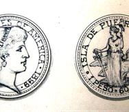 Diseño de George T. Morgan para la propuesta de moneda puertorriqueña. (Cortesía del National Museum of American History, Smithsonian Institution).