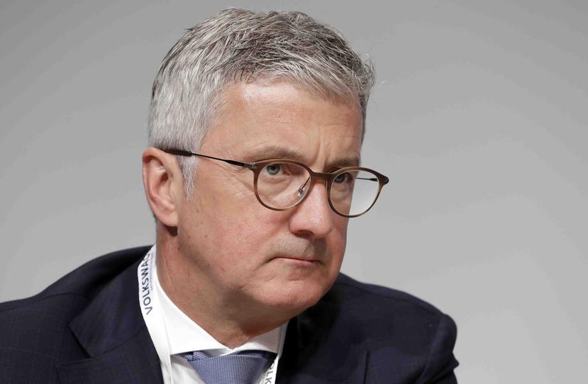 Rupert Stadler en mayo de 2018, quien entonces era el CEO de Audi AG, durante una asamblea con accionistas en Berlín, Alemania. (AP  /Michael Sohn)