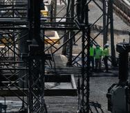 7 de abril de 2022 | En las facilidades de Costa Sur los directivos de la AEE y LUMA atendieron a la prensa en los predios donde ocurrió la avería que causó el apagón. En la foto, el área del incendio en el patio de interruptores.