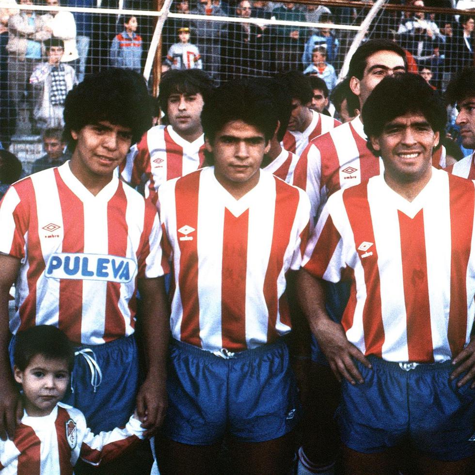 Diego Armando, Hugo y Lalo Maradona, en una imagen de archivo.