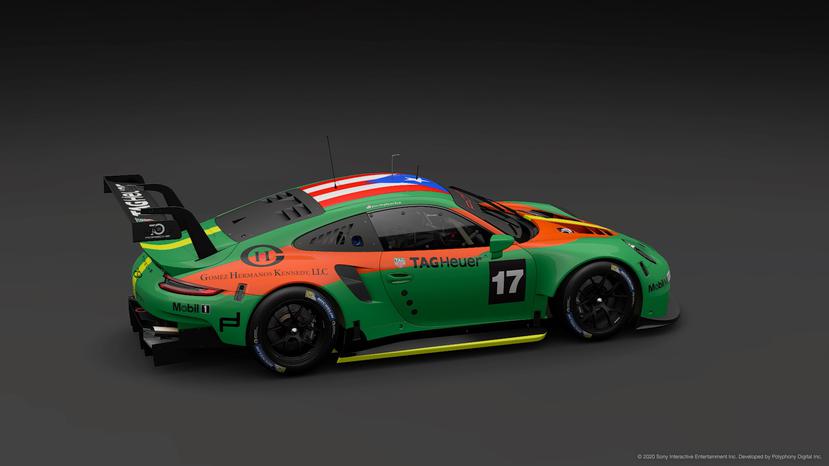 Modelo Porsche 911 RSR que manejará el puertorriqueño Giovanni Román Delgado en la carrera virtual del Porsche TAG Heuer Esports Sprint Trophy Latin America. (Suministrada)