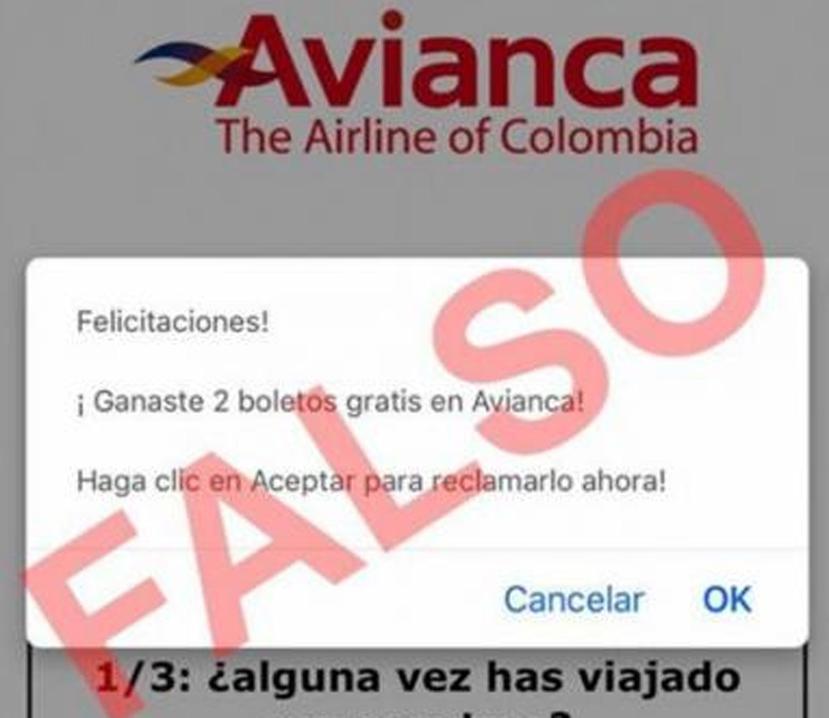 Avianca también informó que al igual que los enlaces de viajes gratuitos, se están filtrando ofertas laborales por parte de la compañía. (Avianca)