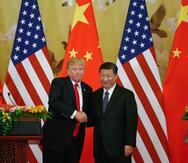 El presidente estadounidense, Donald J. Trump (i), y el presidente chino, Xi Jinping (d). (Agencia EFE)