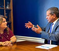 La comisionada residente Jenniffer González y el gobernador Pierluisi se reunieron ayer, en Washington, donde el tema en discusión es el proyecto plebiscitario.
