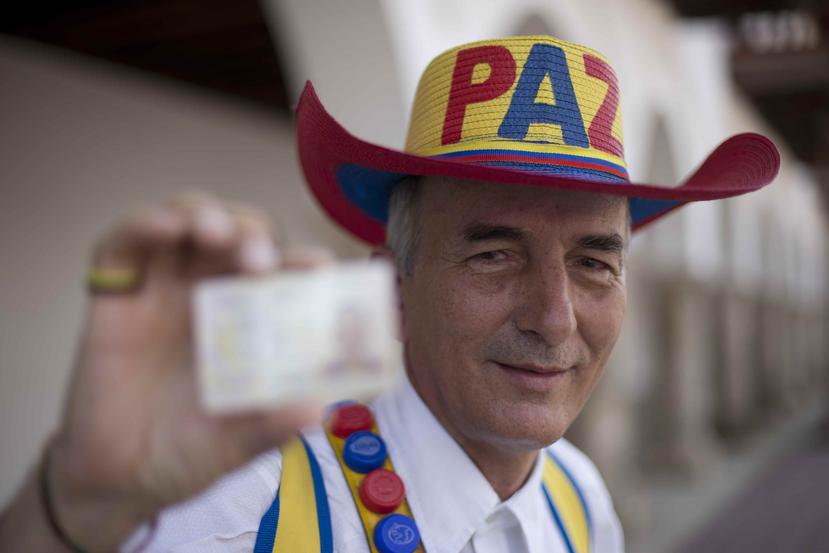 Duque Giraldo (en la foto) aboga por la paz en Colombia.