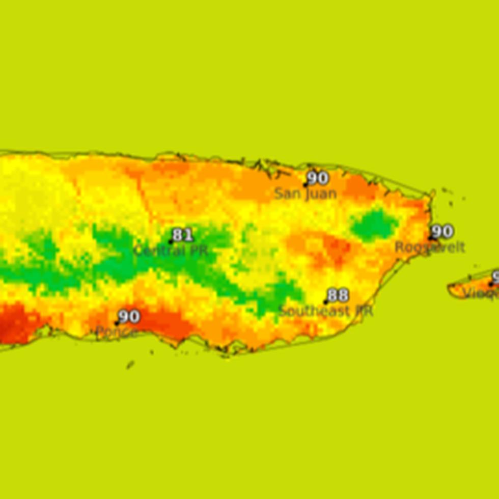 Índice de calor pudiera sobrepasar los tres dígitos durante el jueves en Puerto Rico
