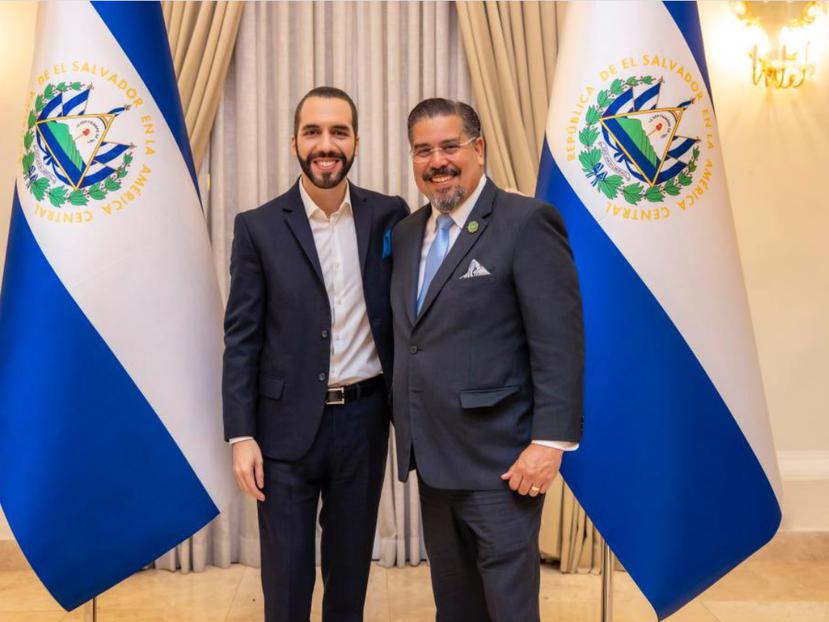 El presidente de El Salvador, Nayib Bukele, junto al presidente de la Cámara de Representantes, Rafael "Tatito" Hernández.