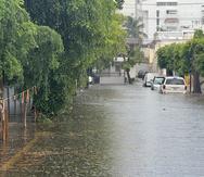 Inundación en el área entre Santurce y Condado, debido a fuertes aguaceros en la tarde del 19 de mayo de 2023.
