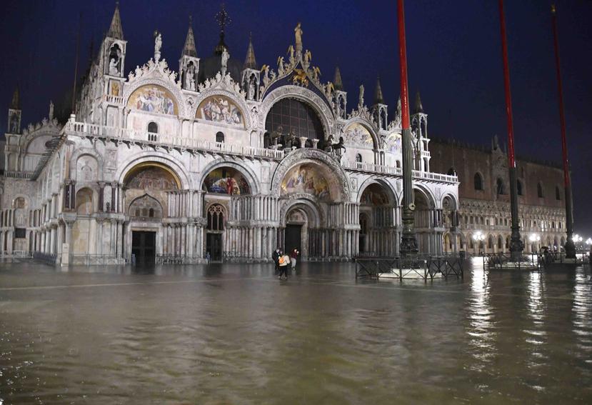 La marea más alta en un mes de junio en Venecia se registró en 2002. (AP)