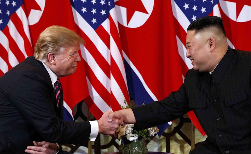 Donald Trump y Kim Jong-un tuvieron la semana pasada su segundo encuentro, esta vez en Vietnam. (Evan Vucci /AP)