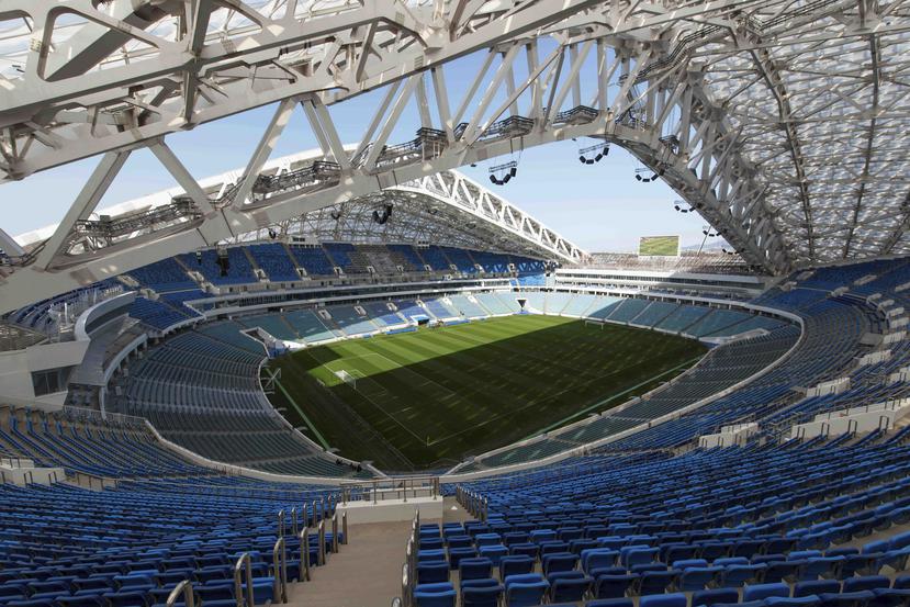 Vista general del Estadio Olímpico de Sochi, Rusia, donde se disputarán partidos de la Copa Mundial de Fútbol Rusia 2018 (EFE)